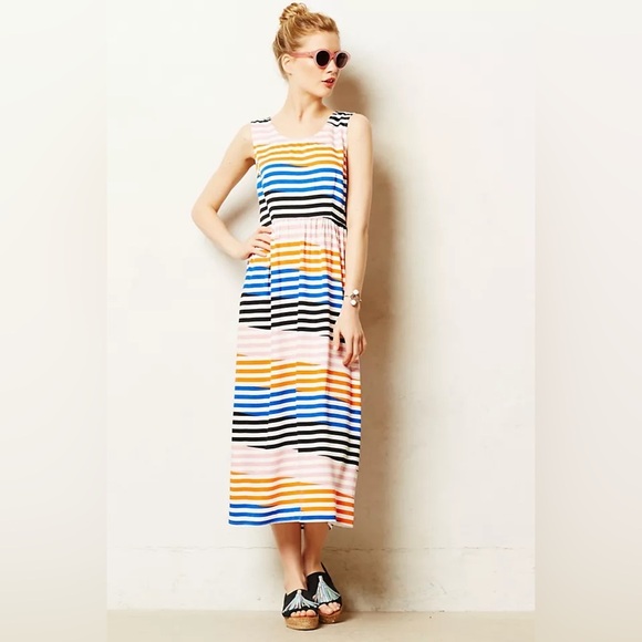 Anthropologie Dresses & Skirts - Dusen Dusen x Anthropologie Striped
Midi Dress Sz Large